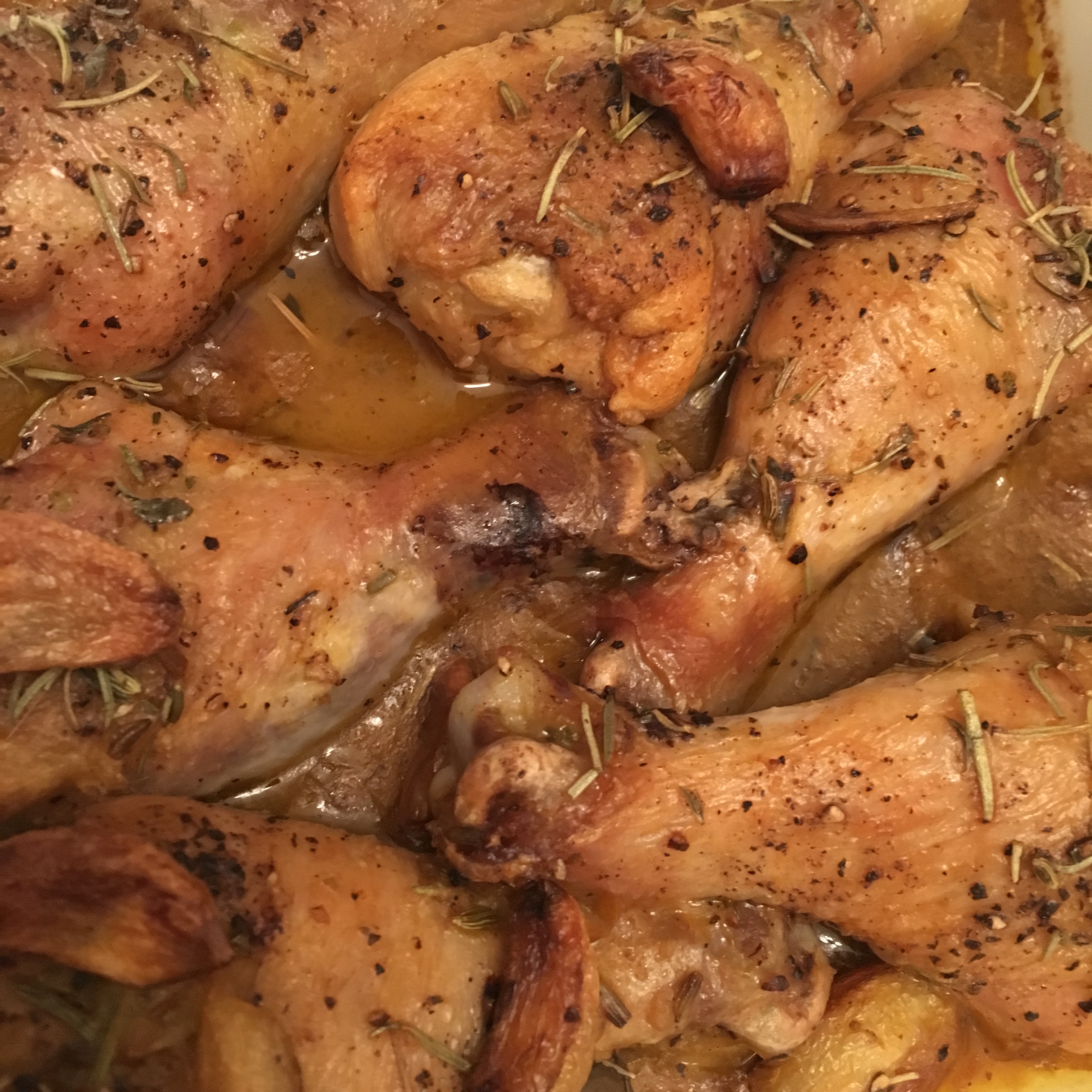 CHICKEN: Roasted Garlic Chicken Legs