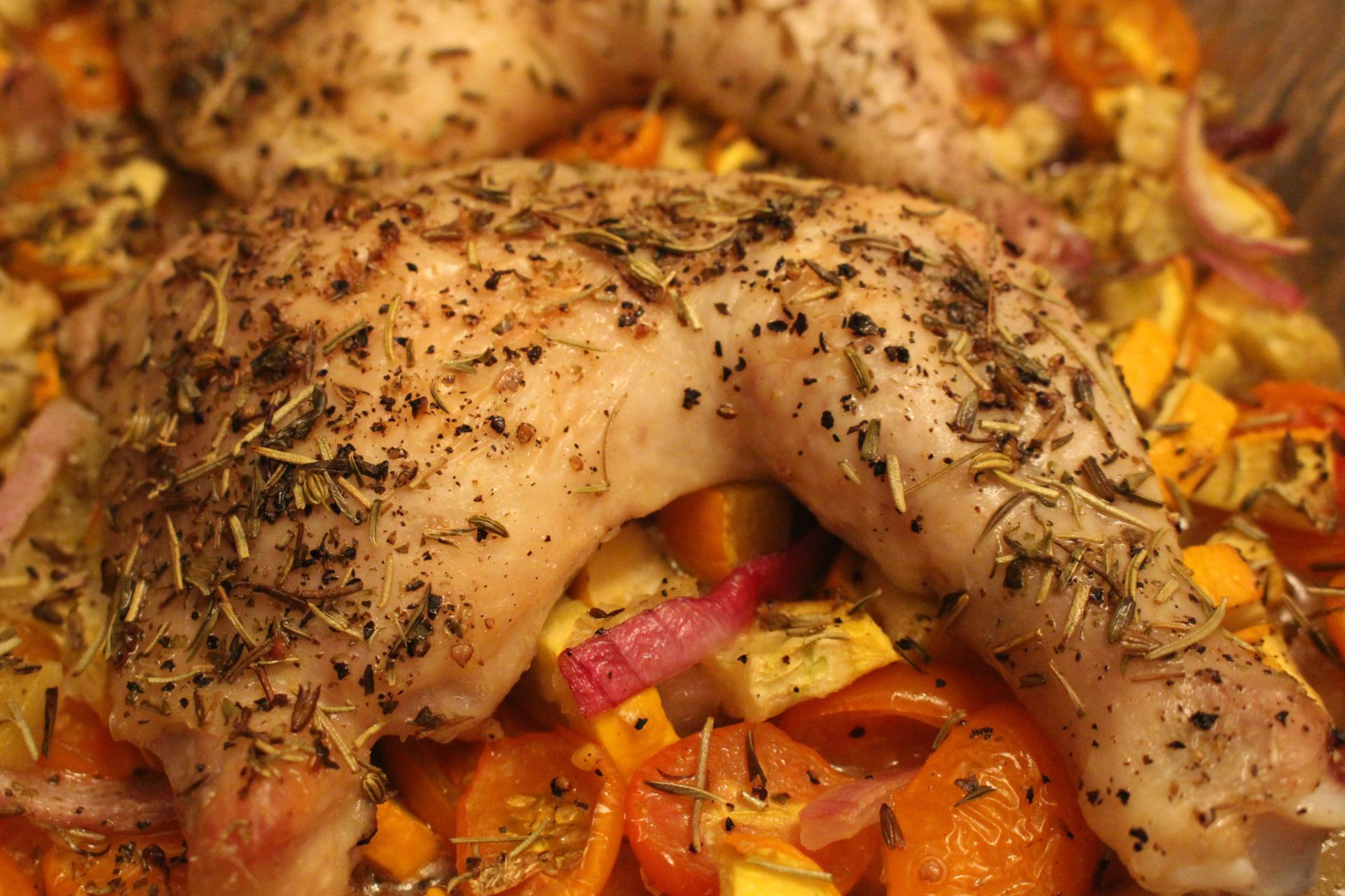ONE PAN: Herbs de Provence Harvest Chicken by New Jersey foodie blogger What's For Dinner Esq.