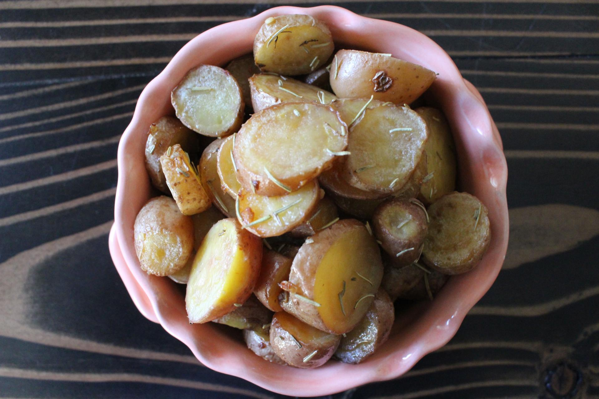 VEGGIES: Roasted Rosemary Potatoes by New Jersey foodie blogger What's For Dinner Esq.