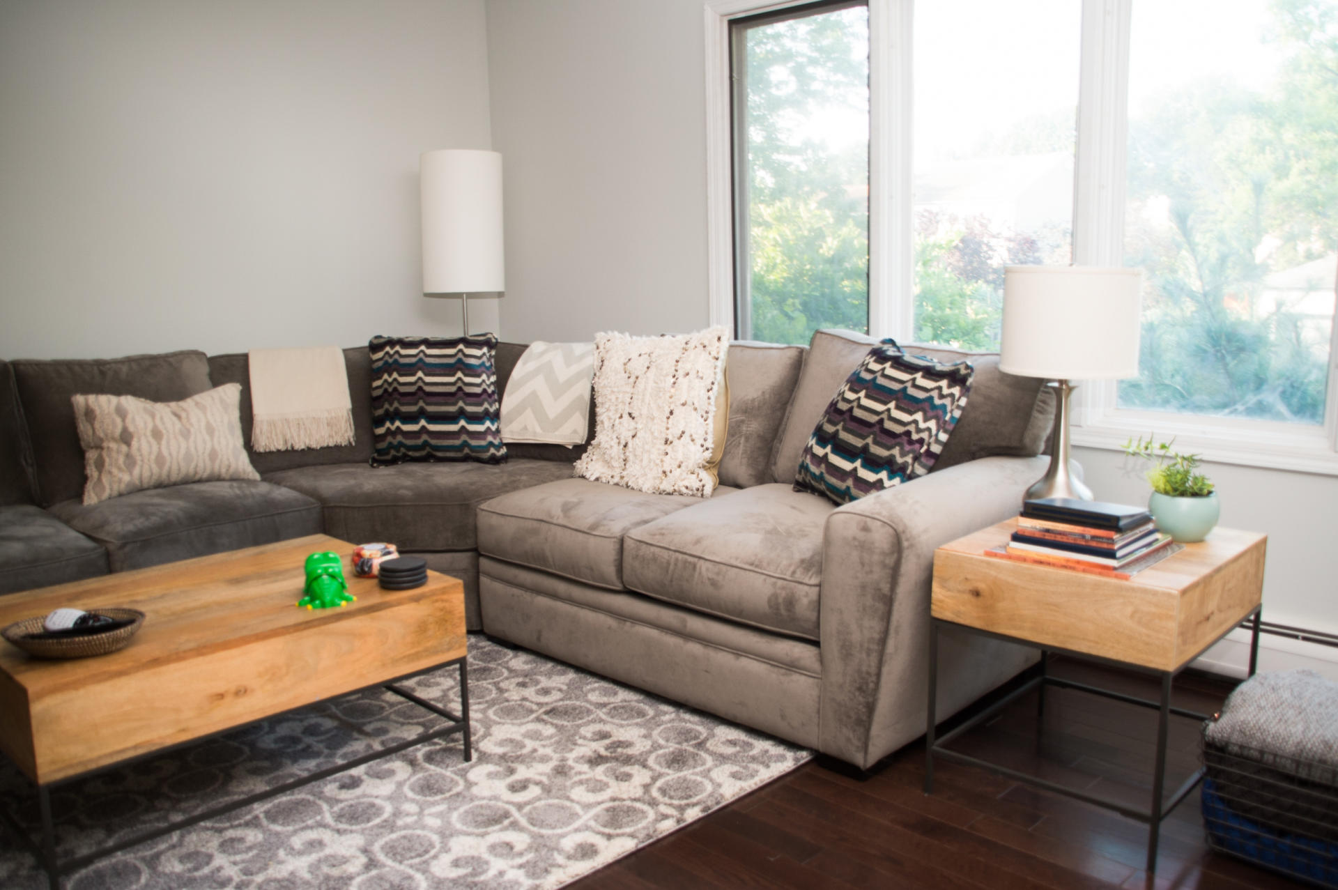 HOME: Our New Living Room with Raymour and Flanigan Sofa by New Jersey lifestyle blogger What's For Dinner Esq.