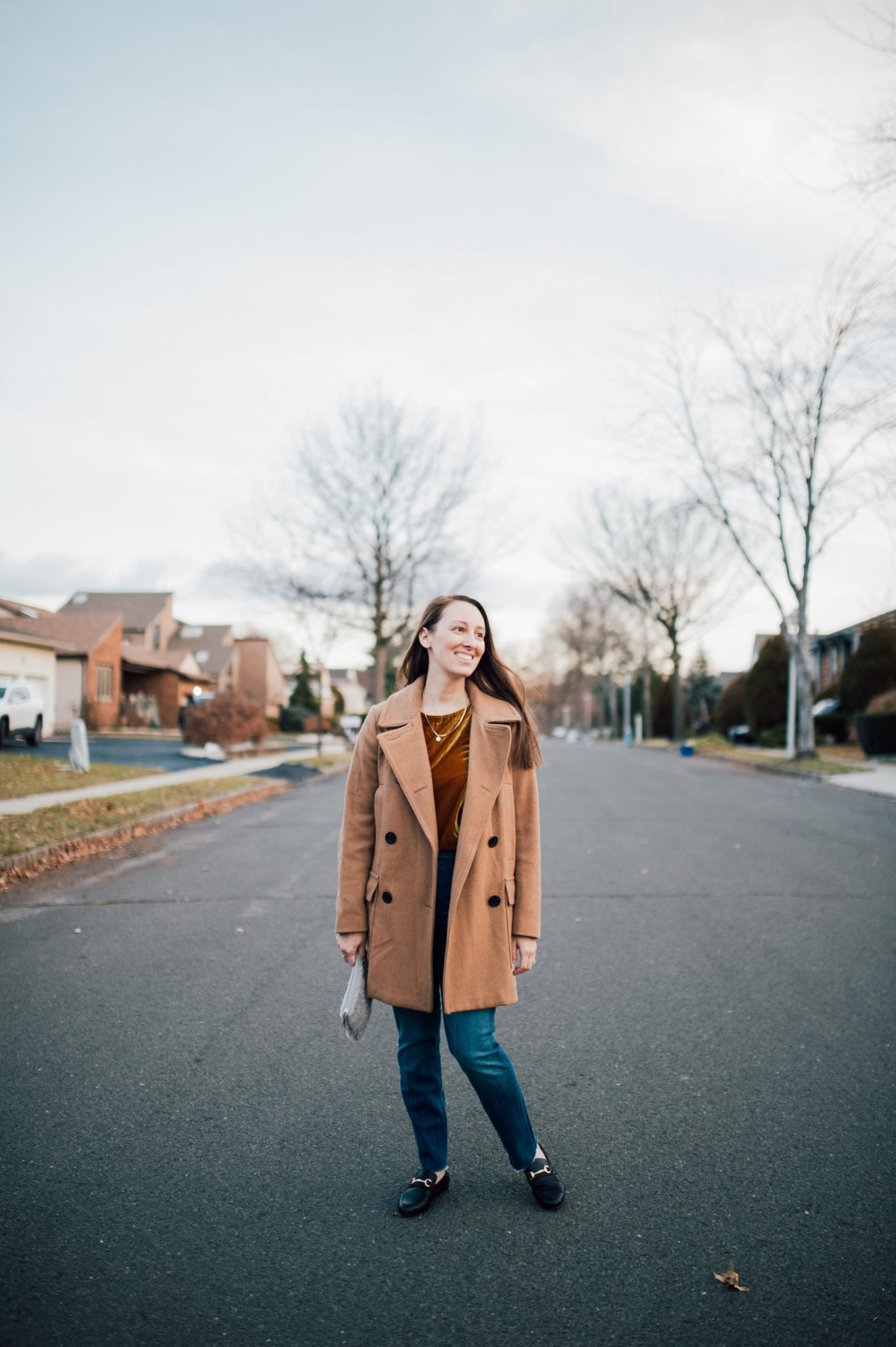 GAP camel winter coat by popular New Jersey fashion blogger What's For Dinner Esq.