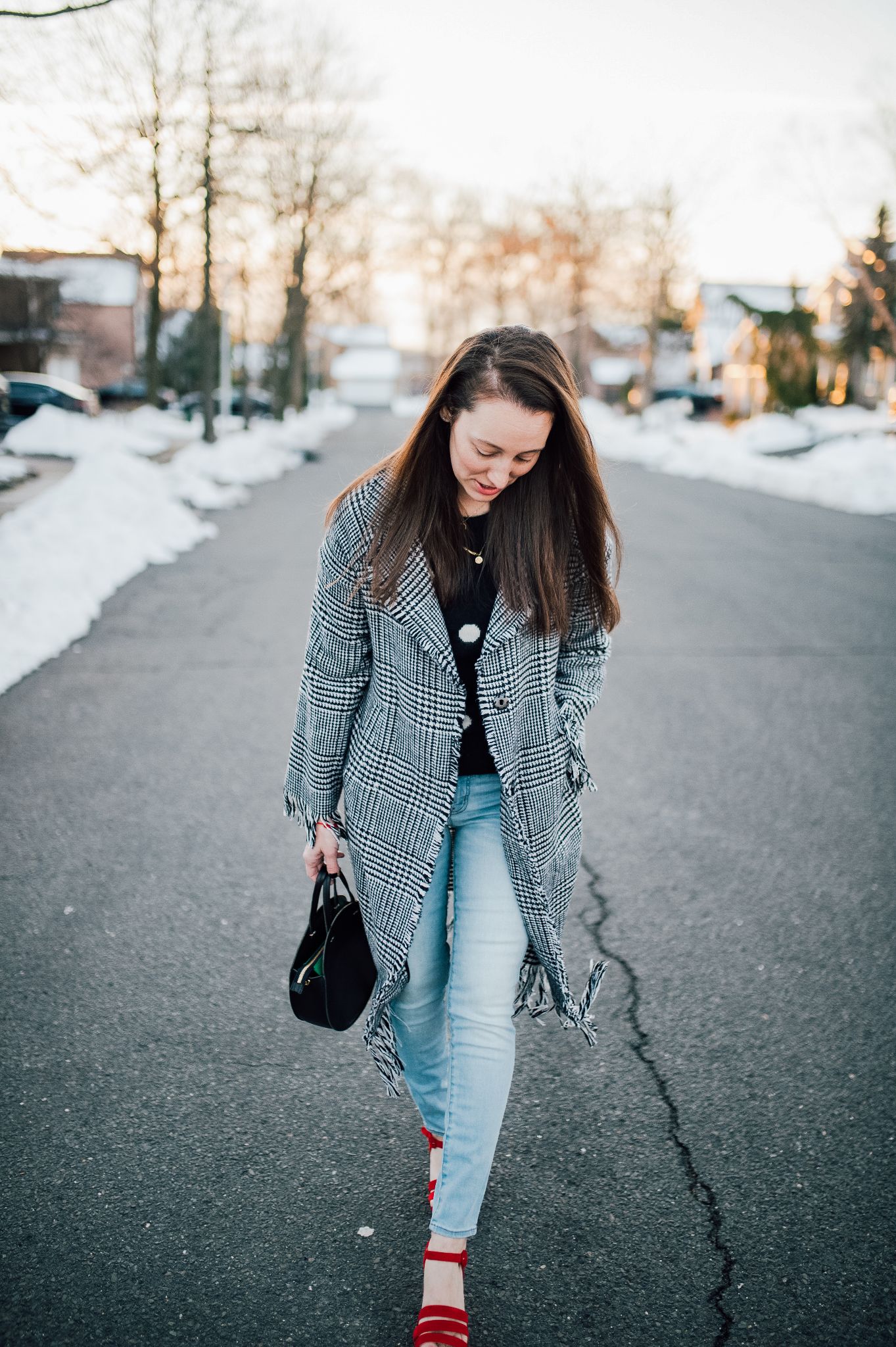 Light blue denim for Spring by popular New Jersey fashion blogger What's For Dinner Esq.