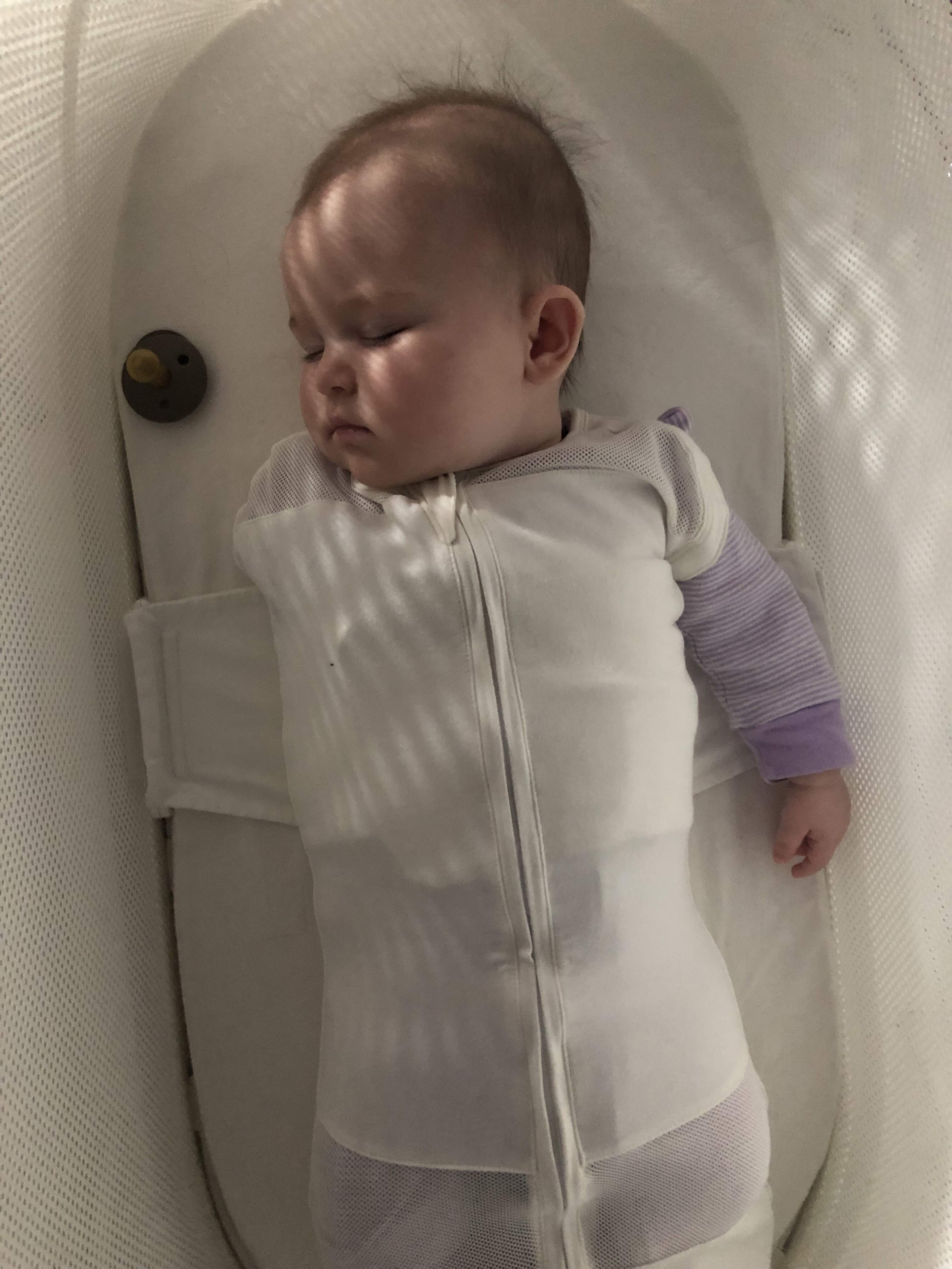 snoo swaddle with arms out